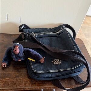 Kipling Dark Blue Messenger Bag with Keychain